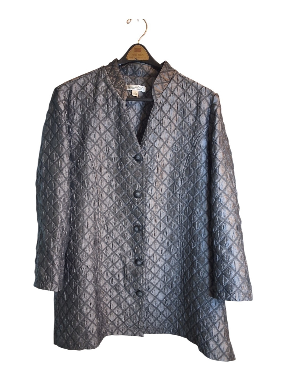 Coldwater Creek Quilted Metallic Jacket - Silver